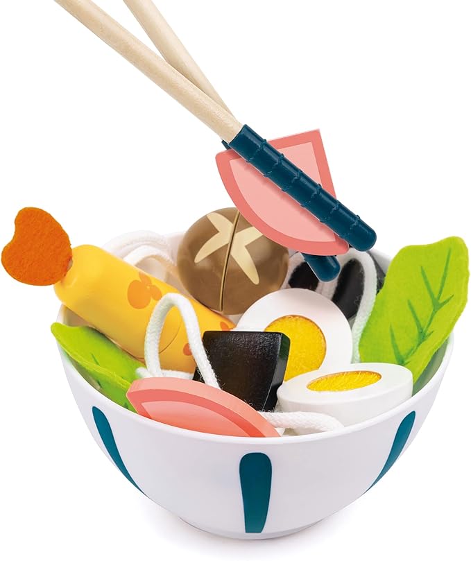 Hape “Slurp-Slurp” Udon Set | Pretend Play Toy Food and Kitchen Playset for Kids, for Children Ages 3+ Years