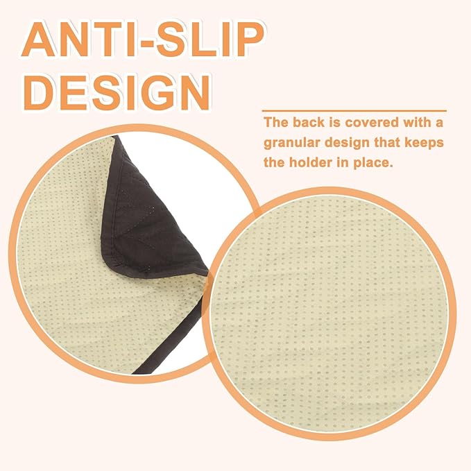 uxcell Couch Sofa Armrest Organizer Non-Slip Chair Arm Recliner Remote Control Organizer with 6 Pockets for Books, Magazines, Tablet, Phone, Chocolate