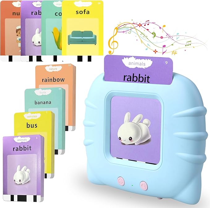 Toddler Talking Flash Cards for Kids with 224 Sight Words, Speech Therapy Autism Sensory Toys, Learning Educational Toddlers Toys for Boys and Girls Ages 1 2 3 4 5 Year Easter Basket Stuffers for Kids