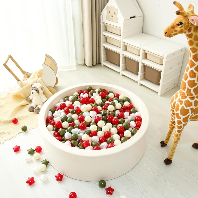 GOGOSO Ball Pit Balls,Plastics Balls for Ball Pit, Stars Hearts Shape for PastelBall for Toddlers Kids