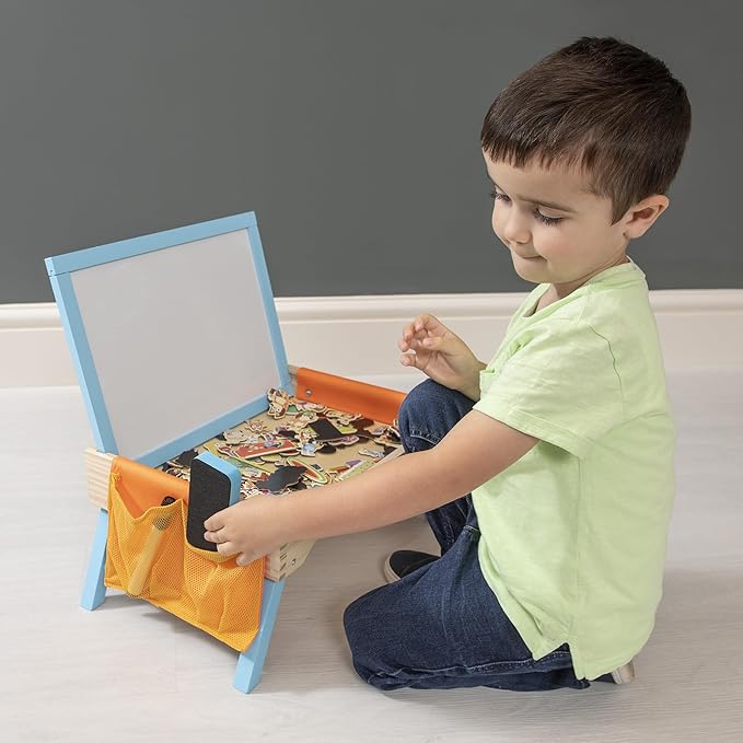 Bluey Creation Station – 100 Piece Wooden Creation Station Ideal for Coloring and Drawing – FSC Certified for Children 3 Years and Up