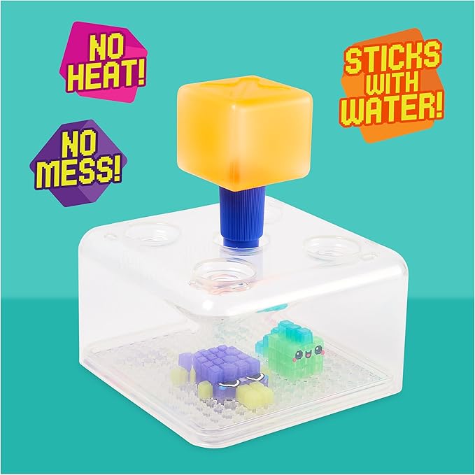 Exclusive Neon Studio with 600 Water Fuse Beads, Decos and Accessories, Makes 3D Creations with No Heat, Arts and Crafts Kids Toys