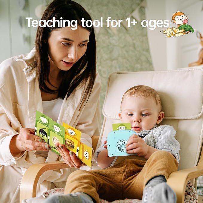 Talking Flash Cards for Toddler 1 2 3 4 5 Year Olds, ABC Flash Cards for Toddlers 2-4 Years, Montessor, Autism Sensory, Speech Therapy Toys, Birthday Gift for Boys and Girls, 256 Words