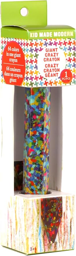 Kid Made Modern Giant Crayon for Toddlers & Kids Ages 3+ - Coloring Non Toxic Big Jumbo Crayon - Thick & Easy Grip Large Crayon for Classroom Kindergarten or Preschool (1 Pack)