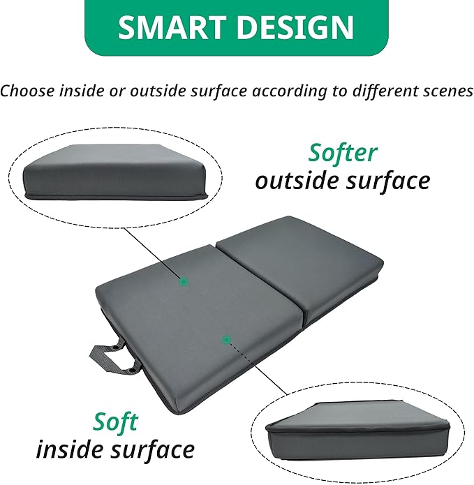 Kneeling Pads Extra Thick, Kneeling Pad, Waterproof Foam Garden Prayer Kneeling Pad, Bathing, Workout Supplies, Lightweight, Garden Work Gifts, Dark Gray