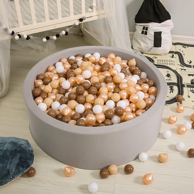 GOGOSO Bear Ball Pit Balls Shapes BPA Free Plastic Play Balls Crush Proof Kids Toddlers Baby Pastel Pelotas Toy Shaped Giant Friendship Bracelet