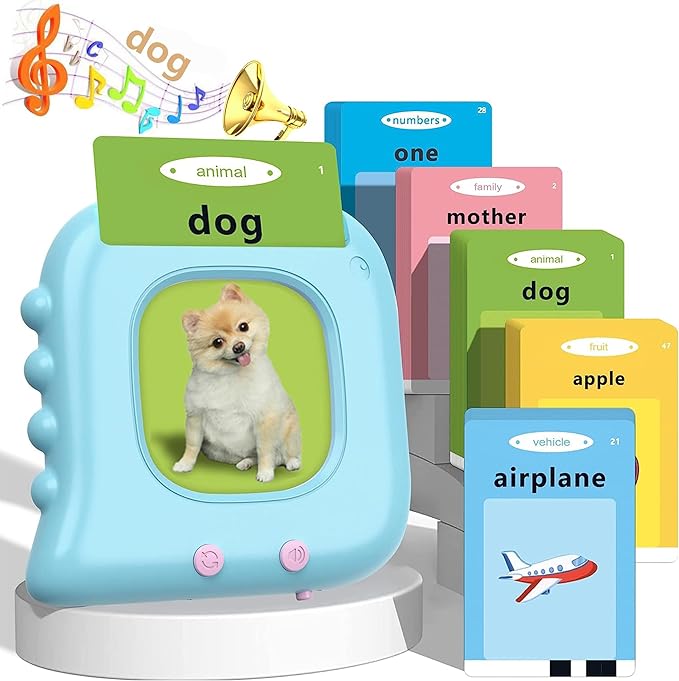 Talking Flash Cards for Toddlers, Toddler Toys for Ages 1 2 3 4 5 Years Old Boys, Educational Learning Toys, Pocket Speech, 224 Sight Words Montessori Autism Sensory Toys, Christmas Birthday Gifts