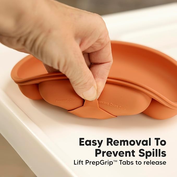 KeaBabies Suction Plates for Baby, Toddler - 3-Pack 100% Silicone Toddler Plates, Divided Baby Plates with Suction, Silicone Plates for Baby, Kids, BPA-Free, Microwave, Dishwasher Safe (Valiant)