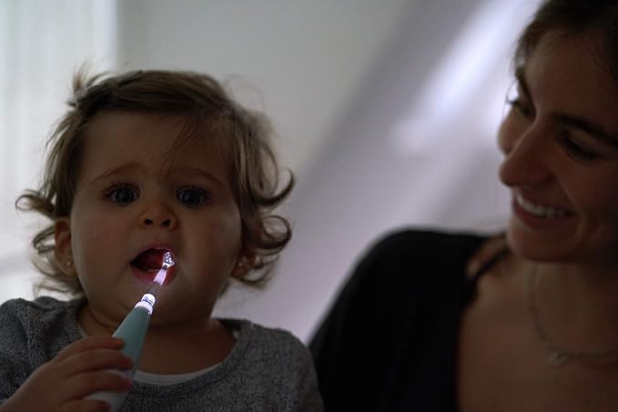 Papablic BabyHandy 2-Stage Baby Sonic Electric Toothbrush for Babies and Toddlers Ages 0-3 Years