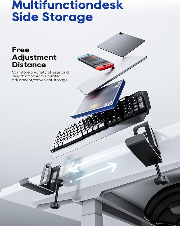 NODOCA Laptop Storage for Desk, Vertical Laptop Stand for Desk, MacBook Vertical Stand, with Headphone Holder, Desk Side Storage for MacBook/Surface/Samsung/HP/Dell[M, Black]