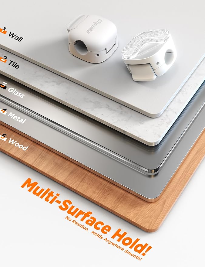 12Pack Cord Organizer, Chfeila Compact Dual Spring & Clasp Lock Cable Management Clips, Adhesive Phone Charger Keeper, Wire Holder for Nightstand/Car, Home Office Desk Accessories Decor Essentials