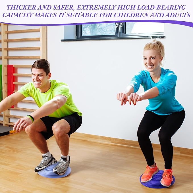 Libima 4 Pcs Wiggle Seat Inflated Wobble Cushion for Sensory Kid 13 Inches Balance Disc Flexible Seating for Classroom Sensory Pad for Chair Wiggle Cushion