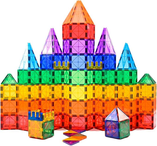 Gemmicc Magnetic Tiles Building Blocks, Magnet Toys for Kids, STEM Approved Educational Toys,3D Magnet Puzzles Stacking Blocks for Boys Girls,63 PCS Classic Set