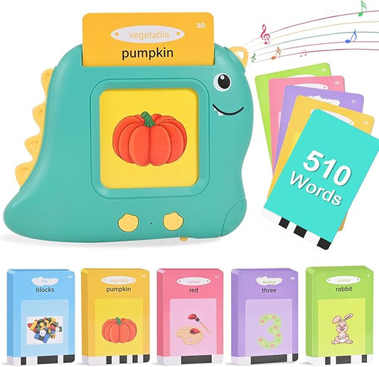 Talking Flash Cards Toys for Toddlers 1 2 3 4 5 6, 510 Sight Words, Montessori Educational Learning Interactive Toddler Toys,Speech Therapy Toys, Birthday Christmas Ideal Gift