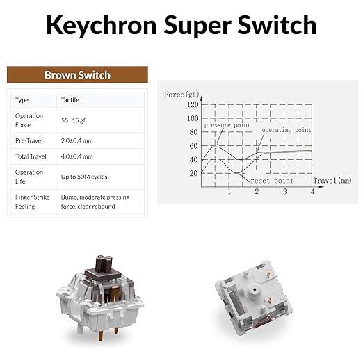Keychron K8 Version 2 TKL Custom Wireless Mechanical Keyboard, QMK Programmable Bluetooth 5.2/Wired, RGB Backlit with Shine-Through PBT Keycaps, Super Brown Switch for Mac Windows Linux