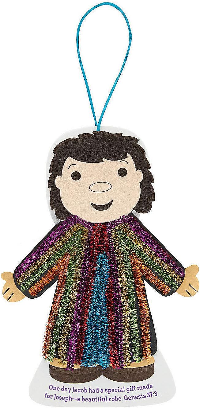 Fun Express Joseph’s Coat Chenille Stem Craft Kit - Craft Kits - VBS Vacation Bible School Supplies/Decor - 12 Pieces