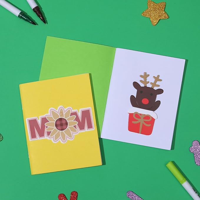 6 Pack Blank Books for Kids to Write Stories, Mini Notebooks Bulk Small Unlined Journals for Christmas Gift, Arts & Crafts, Drawing, Sketching, 24 Sheets/48 Pages (Colorful Covers, 4.3 x 5.6 In)