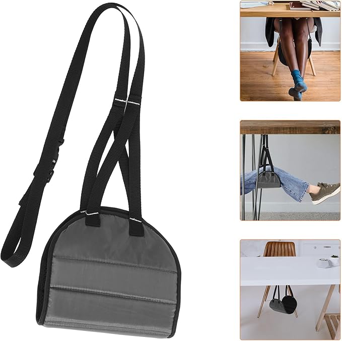 VILLCASE Adjustable Travel Foot Rest Foot Hammock for Plane and Under Desk Use for Long Flights with Knee Relief and Leg Support