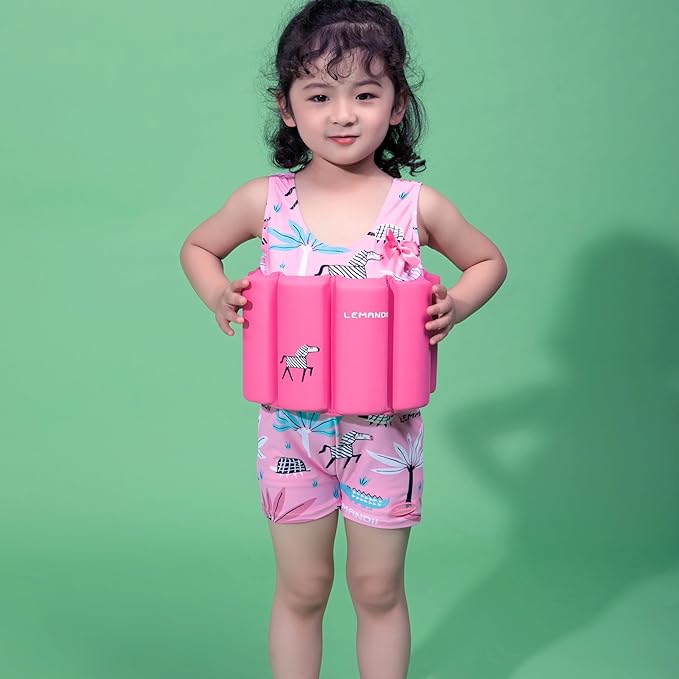 Baby Kids Floatation Suit Float One-Piece Swimwear Buoyancy for Girls Boys 1-8Years