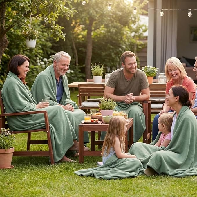 Kinlop Fleece Blanket Bulk 60 x 50 Inch Soft Lightweight Fleece Cozy Blanket Warm Throw Plush Pet Throw for Bed Couch Sofa Home Office Wedding Gifts Travel Camping(Gray Green,40 Packs)