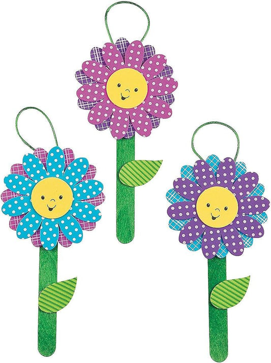 Flower Ornament Craft Kits (Makes 12) Spring Crafts for Kids and Fun Home Activities