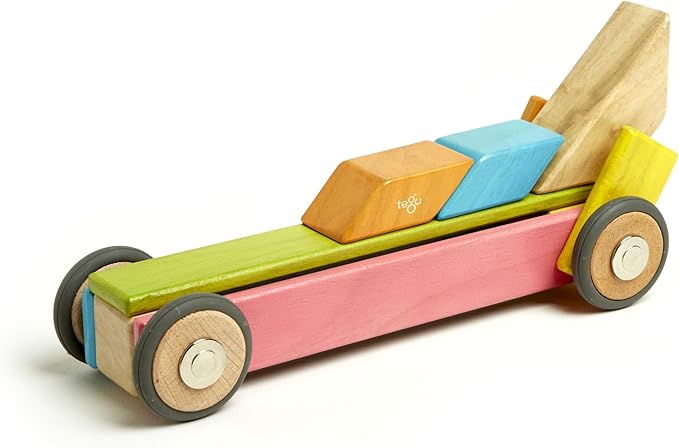 42 Piece Tegu Magnetic Wooden Block Set, Tints, 1-99 years old