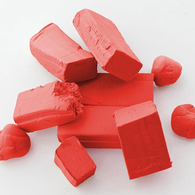 BAZIC Modeling Clay Red Color 1 LB, Light Dough Art Craft, Non Toxic Gift for Artist Kids Toddler Boys Girls, Bulk for Classroom, 2-Pack