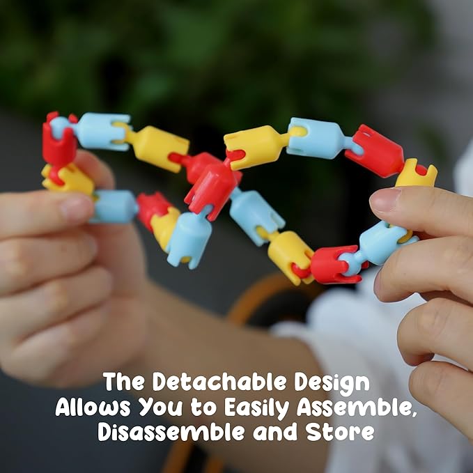 Boxgear 6pc Multicolored Fidget Toys for Kids, Boys, Girls, Adults - Best Sensory Items for Autism, Relaxation, Stress, Decompression - Chain Spinner Alternative Gift