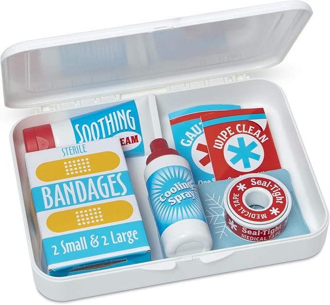 Get Well First-Aid: Pretend Play Set & 1 Me l i ssa & Doug Scratch Art Mini-Pad Bundle (30601)
