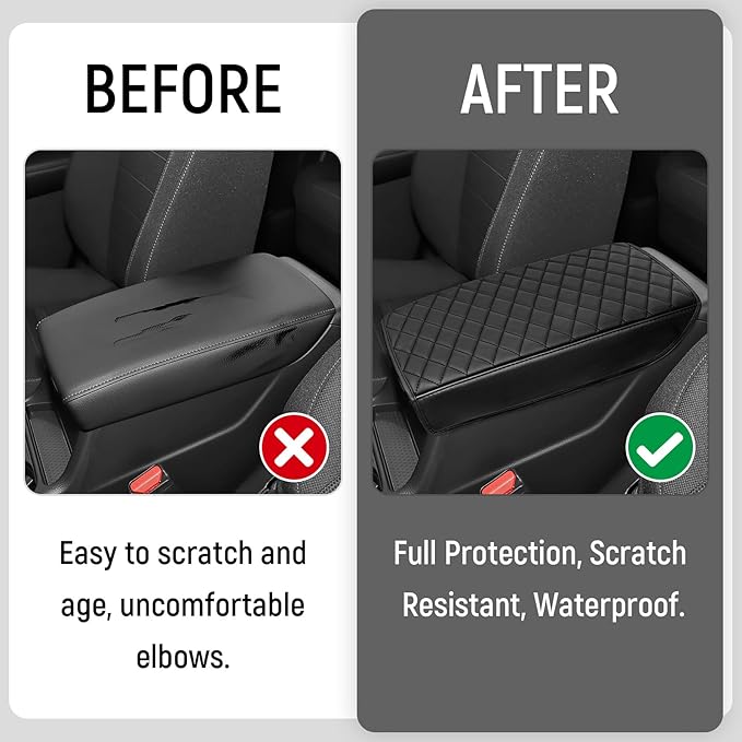 Bercicci Center Console Armrest Cover Compatible with Honda 2023-2025 2026 CRV (Include Hybrid) Accessories Leather Material Center Console Liner Protection