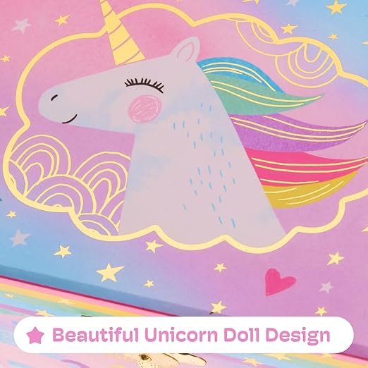 Jewelkeeper Jewelry Box for Girls, Cotton Candy Unicorn Musical Jewelry Boxes, The Beautiful Dreamer Tune and Spinning Unicorn Doll, Toys for Girls