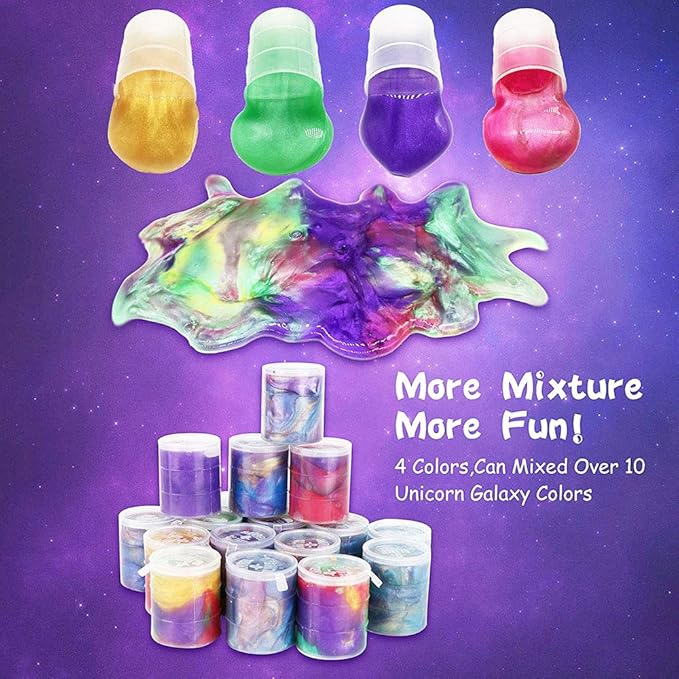 48 Pack Barrel of Slime - Colorful Sludgy Gooey Fidget Kit for Sensory and Tactile Stimulation, Stress Relief, Prize, Party Favor, Christmas Stocking Stuffers