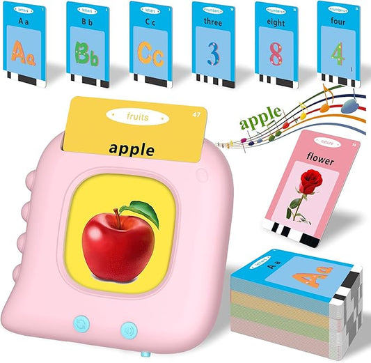 Talking Flash Cards for Toddlers 1-3 with 384 Sight Words, Toddler Learning Toys for 1 2 3 4 5 Year Old Boy Girls, Autism Sensory Toys, Educational Montessori Toys, Pocket Speech Therapy Toys