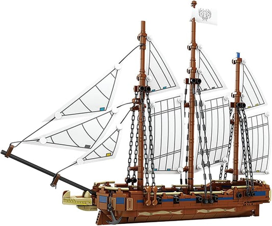 KAZI Ship Building Kit for Adults Kids,Sailing Adventure Toy Boat Building Blocks Set,Ship Model Home Decor,Fun Toy Gift for 8 9 10 11 12 Plus Year Old Boys and Girls