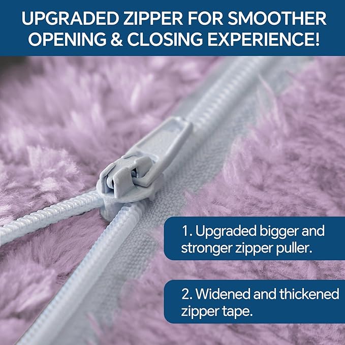 BEDELITE Travel Blanket with Bag, Ultra-Soft Jacquard Fleece Blanket with Luggage Sleeve & Backpack Clip, Airplane Blanket Travel Essentials, Lavender