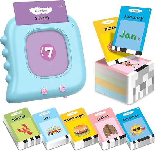 Pocket Speech for Toddlers, 510 Sight Words Talking Flash Cards Age 1-6 Years Old, Autism Sensory Toys, Learning Resource Montessori Preschool Educational Toys, Boy Birthday Gift Learning Toys