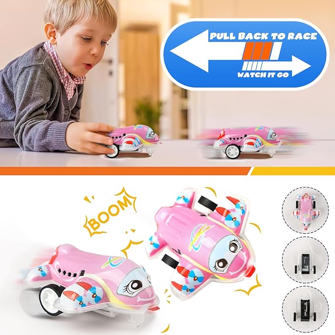 50 Pcs Toy Cars Mini Pull Back Cars, Small Racing Car Carnival Prizes Classroom Rewards, Party Favor for Kids, Pinata Stocking Goodie Bag Stuffers Birthday Toy for Girls Toddler Boys