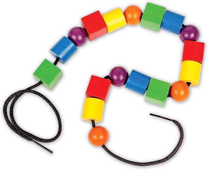 Learning Resources Beads in a Bucket, Set of 110, Ages 3+, Lacing Beads, Fine Motor Skills,Back to School Supplies,Teacher Supplies for Classroom