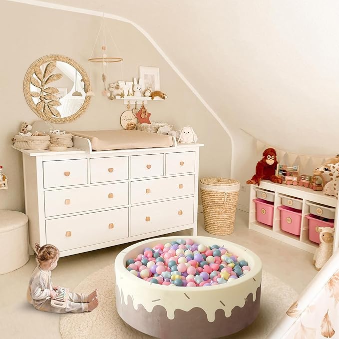 GOGOSO Shape Ball Pits Balls, Star Heart Plastic Play Balls for Toddlers Kids Children, DIY Giant Friendship Bracelet Banner