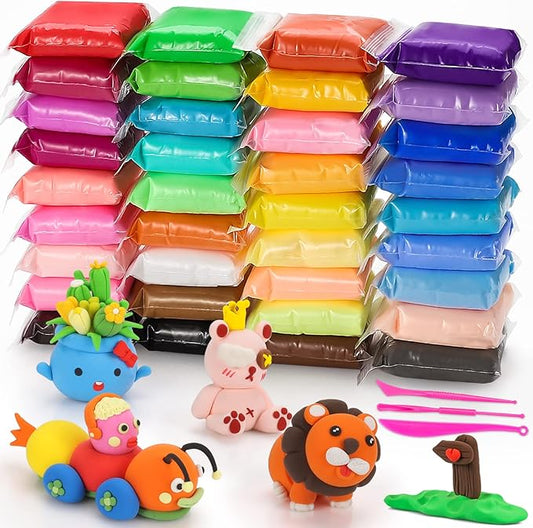 CiaraQ Modeling Clay Kit - 36 Colors Air Dry Ultra Light Clay, Safe & Non-Toxic, Great Gift for Kids. …