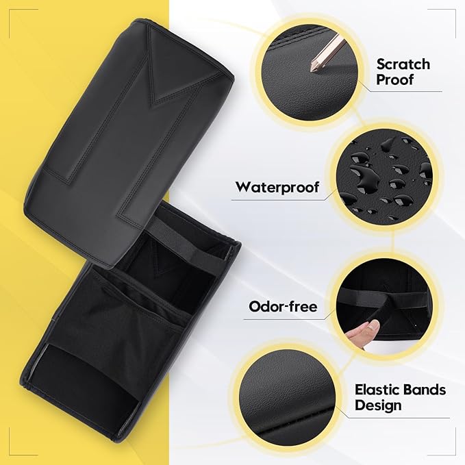 FIILINES Center Console Cover Fit for 2023-2026 Honda CRV, Armrest Cover Pad Cushion Protector for CRV Accessories Armrest Cover Anti-Scratch Center Console Pad Armrest Box Cover