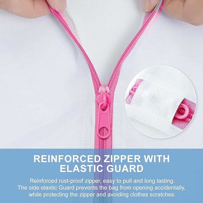 BAGAIL Laundry Bags Mesh Wash Bag for Intimates Lingerie and Delicates, 5Pcs (1XL,2L,2M)