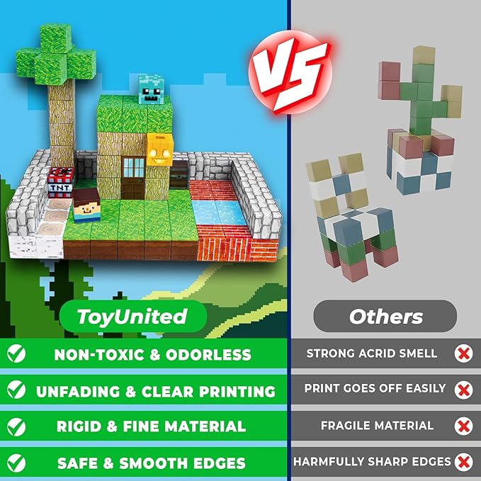 150PCS Magnetic Blocks - Magnetic Building Blocks Magnetic Cubes Stacking, STEM Montessori Sensory Toys for Toddlers Kids Boys Girls Ages 3-5 6-8 Holiday Easter Birthday Gifts