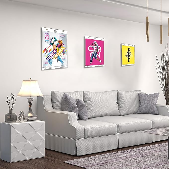 2-Pack Magazine Book Magnetic Holder - One Touch Magazine Magnetic Frame, Magazine Book Display Holders, UV Protection Comic Book Display Case, Premium Wall Mountable Magazine Book Protective Holder