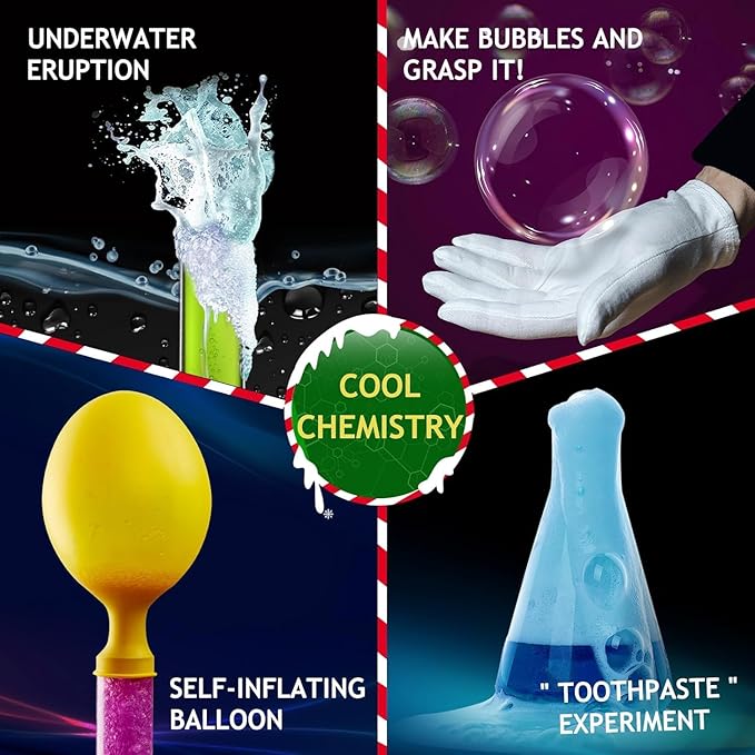 Japace Science Kits for Kids Age 4-6-8, Science Experiments & DIY Motorized Building Kits STEM Toys Chemistry Set for Kids Birthday Gift Ideas for Boys Girls Experiments Enthusiastics