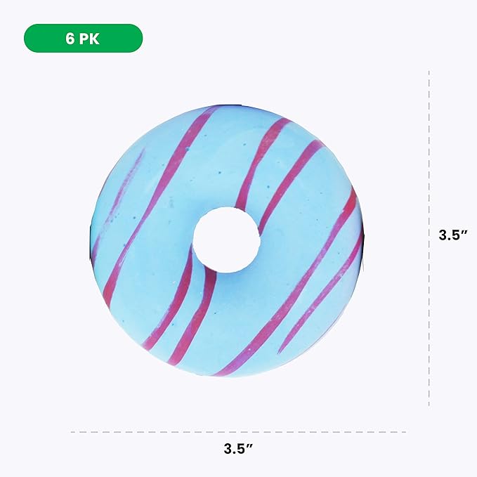 Boley Jumbo Sidewalk Chalk Set for Kids - 6 Pack Washable, Multi-Color Donut Chalks for Outdoor Play, Driveways, Pavements - Large Chalk Toys for Creative Arts, Street Art, Education