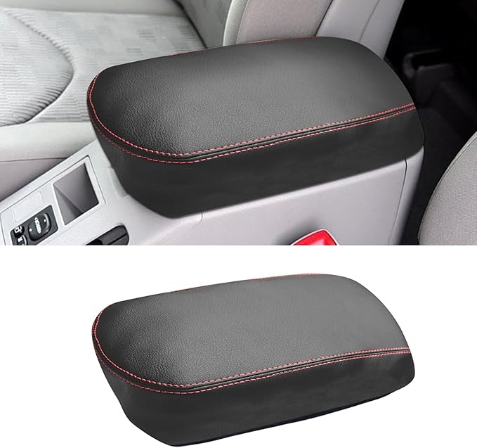 SUNBREATH Compatible with Center Console Armrest Cover for Toyota RAV4 2006 2007 2008 2009 2010 2011 2012 2013 Leather Arm Rest Storage Box Lids Cushion Protector Pad