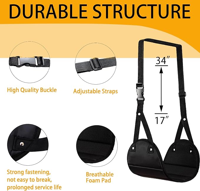 2-Pack Foot Hammock – Adjustable Airplane Footrest Hammocks,Memory Foam Black Travel Foot Hammocks for Ultimate Comfort on Airplane Journeys