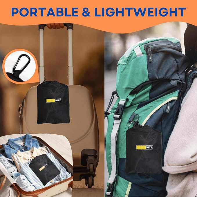 Caredgitz Airplane Foot Hammock 2-Pack, Leg Hammock for Airplane Travel with Rigid Base, Foot Sling for Plane Traveling with Memory Foam, Feet Rest for Long Flight, Travel Leg Rest, Footrest for Kids