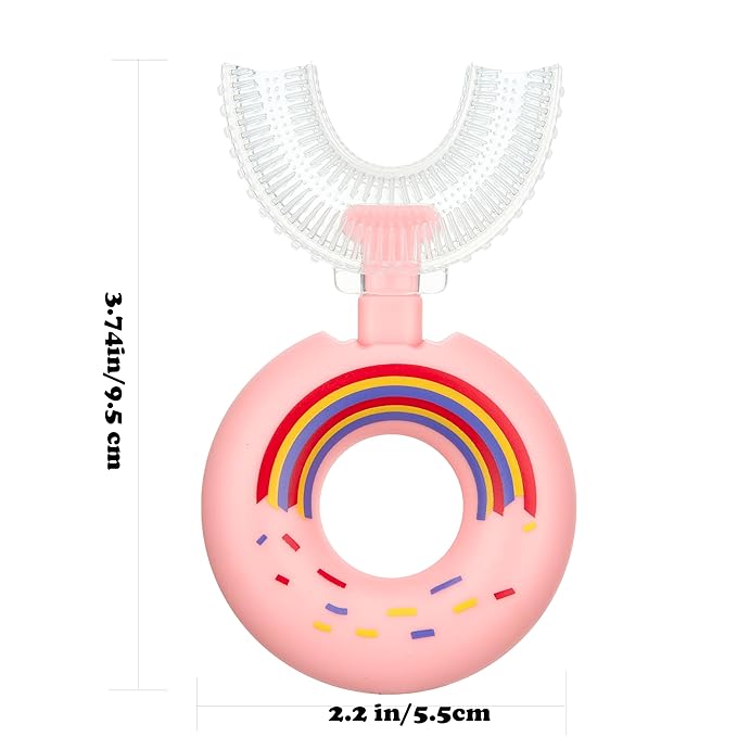 4 Packs Kids Toothbrushes U Shaped